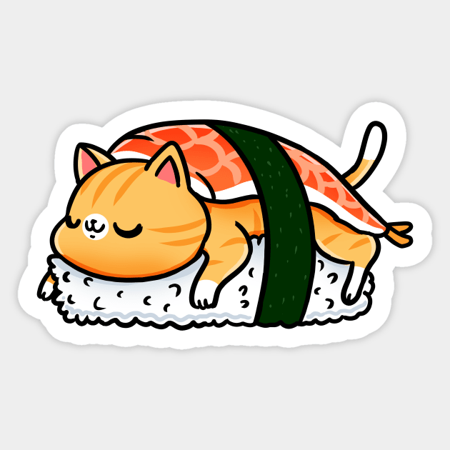 Funny sushi cat